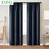 DZQ Cor Sólida Cor Blackout Cortina para sala de estar Quarto Moderno High Shading Home Janela Cortina Terminado Customizável Drapees 210712