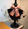 Moda Tasarımcısı Eşarplar Kadınlar için Kare Eşarplar Boyun Kravat Bantlar Süper Yumuşak Üst İpek Kurdeleler Saç Bantları 120x8cm 10 Stiller