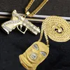 Oorbellen Ketting Hip Hop Iced Out Goon / Hangers Lab CZ Crystal Watch Combo Set