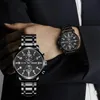 Armbandsur Megir Se lyxiga affärskvartsmän Klockor Sport Militär Män Full Steel Chronograph Vattentät Relogio Masculino