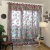 Top Finel Purple Tulle for Windows Luxury Sheer Curtain for Kitchen Living Room The Bedroom Window Treatments Panel Draperies