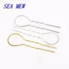 50 PCS 102mm Metal Gold Silver Color Sticks Base U Shape Hair Pins Blank Setting For Jewelry Making