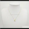 Necklaces & Pendants Jewelry Drop Delivery 2021 Pendnat Necklace Brrass Star And Moon Pendant Sier Gold Color Plated With Metal O Chain For W