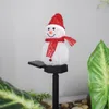 Lawn Lamps Christmas Hat Snowman LED Lights Solar Home Outdoor Decoration Garden Courtyard Landscape Plug Lighting