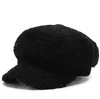 Berets damska jagnięca wełna czapka z daszkiem baseballowa jesień i zima moda na wszystkie mecze malarz ośmiokątny LLF11286