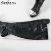 Sorbern Moda Diz Yüksek Çizmeler Stilettos Topuklu Platformu Uzun Boot Lace Up Özel Geniş Slim Fit Kadın Ayakkabı Büyük Boy 16