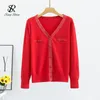 Kvinnor Tjock Strikkad Cardigan Koreansk Varm Långärmad Solid Knitwear Jumper Vinter Fashion Streetwear Sweater Outwear 210419