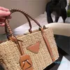 Fashion Handbag Rattan Woven Female Straw Bag New Pendant Net Celebrity Same Large Capacity Elegant Classic Style High Quality Newest Should