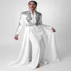 エレガントなホワイトアラビア語モロカンイブニングドレス2021カフタンドバイフォーマルウエディングパーティーVestido Longo Robe de Soire Mariage Fashion Abaya Gowns