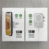 Laddare 15W Magnetic Car Wireless Charger för iPhone 12 Pro Max för iPhone 12 Mini Fast Charging Car Holder med Retail Box