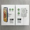 15W Magnetisk bil Trådlös laddare för iPhone 12 Pro Max för iPhone 12 Mini Snabb Laddning Bilhållare med Retail Box