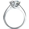Klaster pierścienie Niesamowite 3CT 9.0mm Okrągły Cut D Moissanite Pierścionek zaręczynowy Solid Platinum 950 Biała Gold Fantastyczna Biżuteria