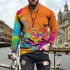 22 stilar Gradient Flame Dots Sweatshirt Gothic Boys Printing Toppar Mode Hiphop Mens Sweatshirts med Gradient Långärmad Grossist
