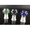 Rökpipor Heavy Round Crystal Glass är pärlstav runt Dome Blue / Black / Green / Clear CC-46 Tillverkare 18.8mm Olika färger.