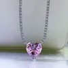 Heart Shape Topaz Diamond Pendant 100% Real 925 Sterling Silver Party Wedding Pendants Necklace For Women Bridal Chocker Jewelry