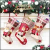 Рождественские украшения Праздничный Домашний Гарденьчристы, висит носки Прекрасная подарочная сумка Кукольные модели Мультфильм Санта-Клаус Снеговик Большая чулка