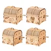 DIY Hand Crank Music Box Modelo 3D Madeira Puzzle Brinquedo Auto Assembly Montagem Artesanato Kit Adulto Kids Brinquedo Parent-Child Interactive Game