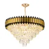 Raindrop crystal luxury chandelier gold pendant lighting for home villa living room bedroom study room decoration