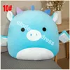 25-40 سنتيمتر squishmallow دمى عشرون أنماط غائر الملونة دمية يونيكورن القط خنصر ديناصور وسادة أفخم لعبة هدية عيد CY14