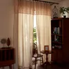 Gordijn gordijnen beige doek gordijnen met kant haak pelmet retro-Amerikaanse massief raam aangepast voor woonkamer decor