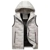 Winter Down Vest Men Casual Waistcoat Męska Kurtka Bez Rękawów Plus Size 5xl Ciepłe Kamizelki męskie Płaszcze 211108