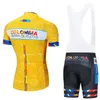 2022コロンビアサイクリングチームジャージーバイクショーツビブセットROPA CICLISMOメンズMTBシャツ夏Proバイシーリングマイロット底服