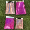 30Pcs Laser Rose Gold Bubble Mailer Waterproof Padded Envelope Shockproof Shipping Bag Aluminum Film Bubble Envelope