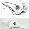 Divertente medievale Steampunk Plague Doctor Bird Mask Latex Punk Maschere Cosplay Becco Adulto Halloween Event Cosplay Puntelli Bianco Nero L230704