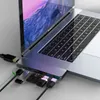 Mosible USB C Hub Thunderbolt 3 Dock met HDMI-compatibele RJ45 1000M-adapter TF SD-lezer PD 3.0 voor MacBook Pro / Air M1 Type-C