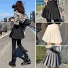 Women Pleated Skirt MiniSkirt 6-Color Spring Summer Korean Japen Preppy Style Fashion High Waist Kawaii Pink A-line Black White Plaid Skirts Autumn Underskirt S-3XL