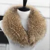 100% Genuine Natural Collar Luxo Silver Fox Fur Moda Moda Scarf Lady Genuine Fox Fur Collar H0923