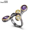 Dreamcarnival1989 Creative-Ring för kvinnor Multi-Colors Zircon Delikat Feminin Smycken Long Ring Dating Party måste ha WA11793 211217