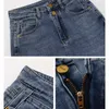 Realeft Spring Summer Vintage Kvinnors Denim Skirt High Wasit Jeans Rak Kvinna A-Line Pencil Back Split 210629