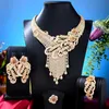 Earrings & Necklace Missvikki Luxury Bold Big African Gold Jewelry Sets Nigerian Wedding DUBAI Beads Bridal Jewellery Set Cubic Zircon