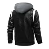 Autumn/Winter PU Man Detachable Leather Jacket And Embroidered Scorpion Hooded Casual Motorcycle Jacket 211018