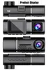 Full HD 1,5 tum främre och bakre bil-DVR Dual Lens Loop-inspelning G-sensor Minikameror Dash Camera Recorder H190 plus
