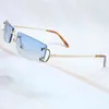 2023 Lunettes de créateurs Modèles Metal Men Men Eyewear Women Frames Frames Big Gold Sun Glass For