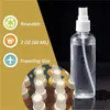 Portable Fine Mist Spray Bottles 2oz 60ml Plastic Bottle Empty Clear Refillable Travel Containers for Cosmetic and Cleaning