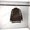 22ss Erkek Kadın Tasarımcılar Ceketler Jakarlı Omuz Şerit Mektuplar Ekleme Yaka Boyun Paris Moda Streetwear Kahverengi S-XL