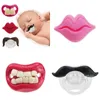 Newsilicone napp Roliga pacifiers lugnar skägg tänder röd läpp nippel toddler baby produkter 20 stil Ewa4723