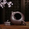 Yixing Tea Pot Purple Clay Xishi Pot Handgjord Skönhet Vattenkokare Rå malm Svart Guld Lila Sand Set 188 Ball Hole Filter 220ml 210621