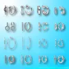 Ny 100% Sterling Sier Love Heart Zircon örhängen Big Ear Studs Charm Pärlor Passar original DIY Danger Wholesale Factory Factory