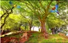 Custom Photo Wallpapers 3D Murales Wallpaper Modern Pastoral Forest Big Tree Paesaggio Murale Stereo Tv Sfondo Delle Carta da parete Decorazione della casa