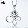 Sidale's New Butterfly Halsband S925 Sterling Silver Crystal Pendant är gjord av Swarovski Smycken