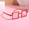 Óculos de sol verão 2021 crianças moda forma quadrada moldura meninas meninos óculos de sol máscaras uv400 toddler ao ar livre eyewear