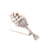 Broches pinos Crystal simulou pérola broche online compras Índia jóias de moda grande para mulheres roya22