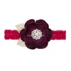 Flower Leaf Lace Headbands Baby Children Chiffon Hair Band for girls fashion jewelry will and sandy white red blue