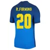 2021 Yetişkin+Çocuk Brazi Futbol Forması Neymar Jesus Militao Casemiro Coutinho Camiseta Richarlison de Futbol Kiti Marcelo Futbol Gömlek