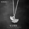 Pendant Necklaces & Pendants Jewelry S925 Sterling Sier Ginkgo Leaf Necklace Female Niche Design Sense Of Simple Shining Freshness Clavicle