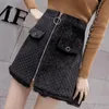 Skirts 2021 Autumn And Winter High Waist All-match Bag Hip One Step Gold Velvet A-line Slim Skirt Short Women